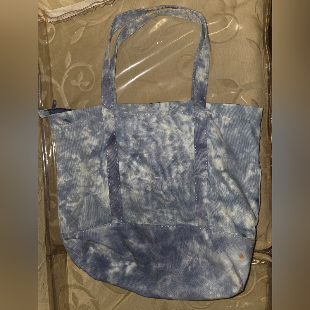 Pink Victoria's Secret Blue Tie-Dye Tote
